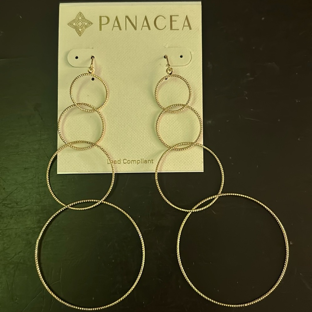 Gold Panacea earrings from nordstrom rack.NWT